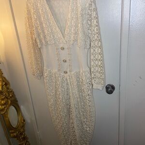 Vintage 80s lace Romper